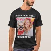 T-shirt Personalized Photo and Text Or Name Bold San Serif (Devant)