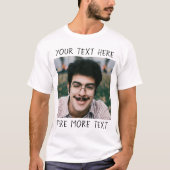 T-shirt Personalized Photo and Text Or Name Ugly Funny (Devant)