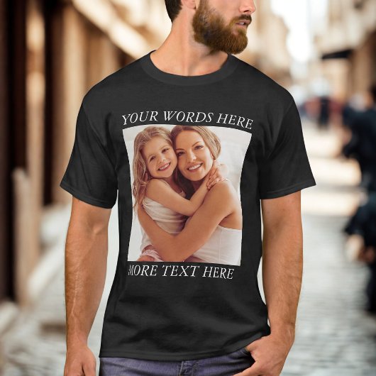 T-shirt Personalized Photo Shirt with Custom Wording