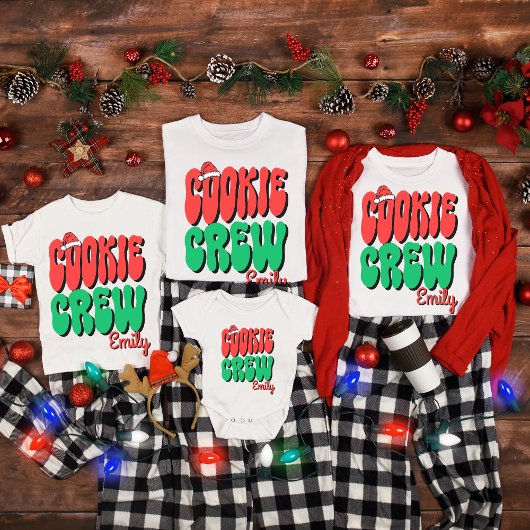 T-shirt Personalized Retro Cookie Crew Christmas Matching