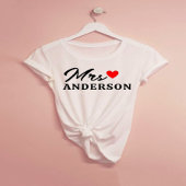 T-shirt Personalized Script Marriage Monogram