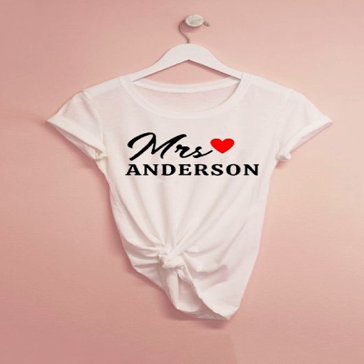 T-shirt Personalized Script Marriage Monogram