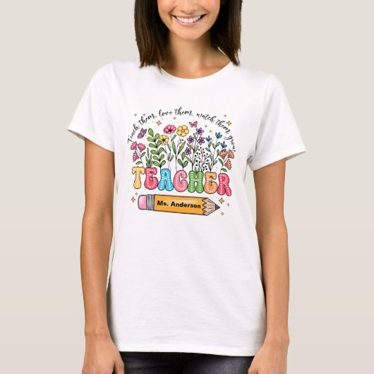 T-shirt Personalized Teacher Appreciation (Devant)