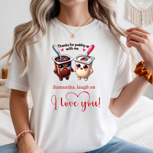 T-shirt Personalized Valentine Food Pun Women Tee