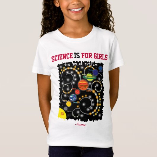 T-Shirt PersonalizedScience EST pour des filles, le (Devant)