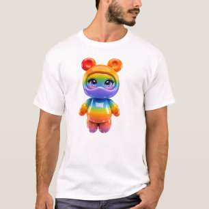 T-shirt Personnage Alien Kawaii Arc-en-ciel Mignon Flottan