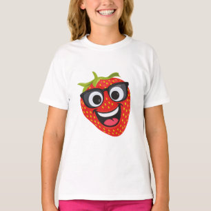 T-shirt Personnage Cool Fraise – Art de Fruit Kawaii Amusa