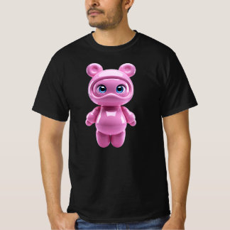 T-shirt Personnage d'alien mignon rose kawaii créature flo