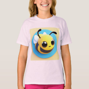 T-shirt Personnage de abeille de dessin animé mignon avec 