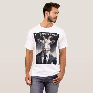 T-shirt Personnage de chèvre en costume surréaliste amusan