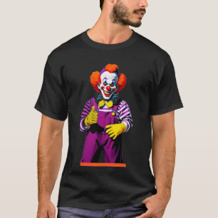 T-shirt Personnage de clown coloré en costume brillant