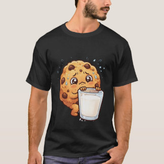 T-shirt Personnage de cookie aux pépites de chocolat anxie