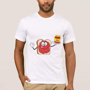 T-shirt Personnage de dessin animé toast à la confiture de