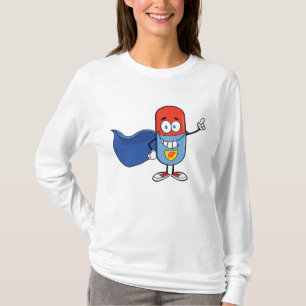T-shirt Personnage de héros de dessin animé Super Pill