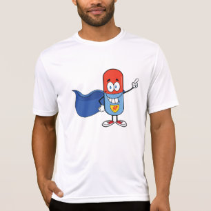 T-shirt Personnage de héros de dessin animé Super Pill