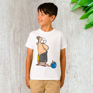 T-shirt Personnage de joueur de quilles triste et drôle av