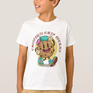 T-shirt Personnage de mignon biscuit aux pépites de chocol