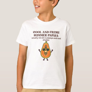 T-shirt Personnage de papaye cool et frais d'été 
