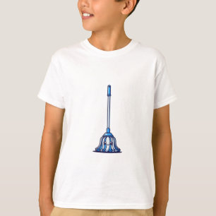 T-shirt Personnage de serpillière de dessin animé bleu Kaw
