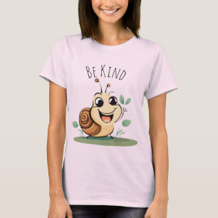 T-shirt Personnage Escargot souriant amusant et attachant