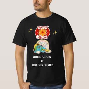 T-shirt Personnage Terre Vibes Rétro Positive