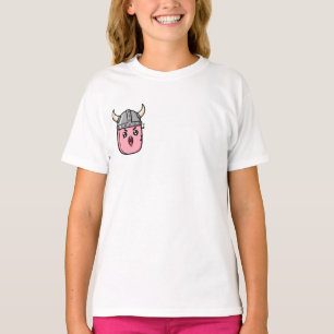 T-shirt Personnage Viking Chantant avec Casque à Corne pou