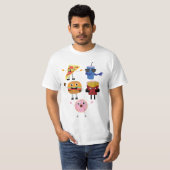 T-shirt Personnages de nourriture (Devant entier)