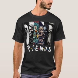 T-shirt Personnages d'horreur Famille Halloween Amis