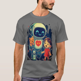 T-shirt Personnages d'IA et de Robot – Collection de Desig