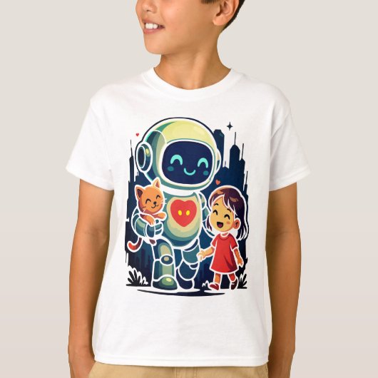 T-shirt Personnages d'IA et de Robot – Collection de desig (Devant)