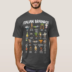 T-shirt Personnages drôles de Brainrot italien Mème popula