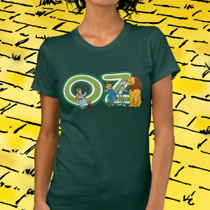 T-shirt Personnages vintage du Magicien d'Oz et lettres de