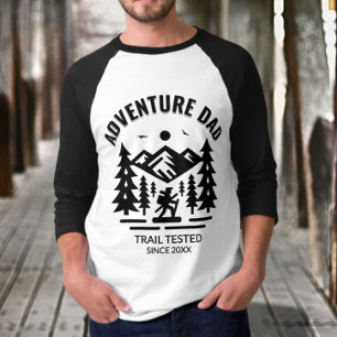 T-shirt Personnalisable 3/4 Black and White Adventure Papa