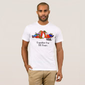 T-shirt personnalisable Couple couché (Devant entier)