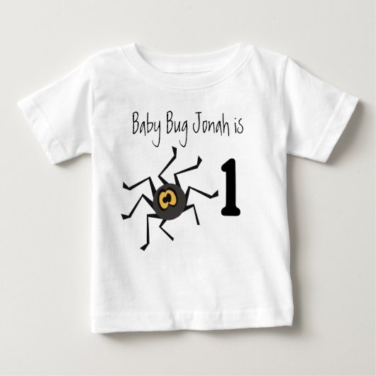 T-shirt personnalisable d'anniversaire d'insecte (Devant)