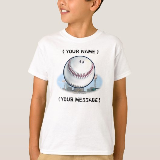 T-shirt personnalisable de base-ball (Devant)