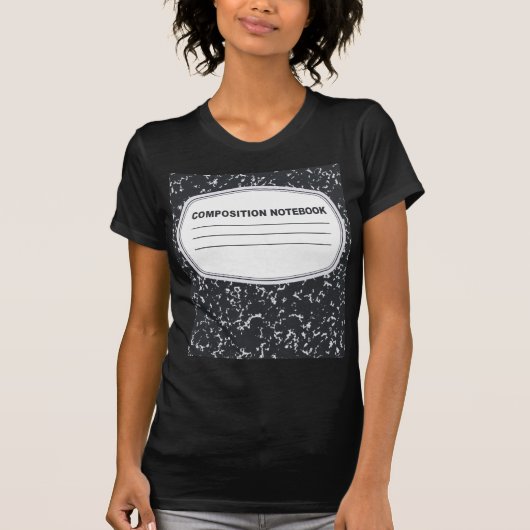 T-shirt personnalisable de carnet de composition (Devant)