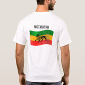 T-shirt PERSONNALISABLE de drapeau de Rasta (Dos)