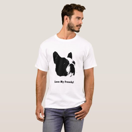 T-shirt personnalisable de T-shirt de bouledogue (Devant entier)