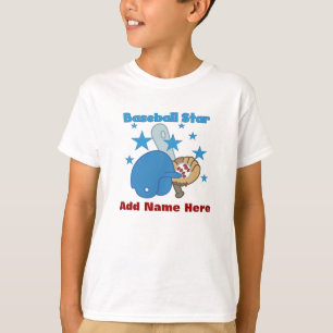 T-shirt personnalisable d'étoile de base-ball