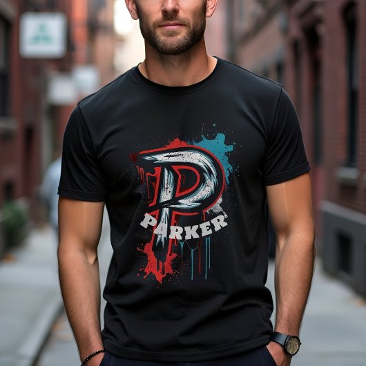 T-shirt Personnalisable Gras Urbain Spray Peinture Monogra