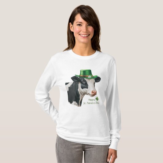 T-shirt Personnalisable Happy St. Patrick's Day Shamrock C (Devant entier)