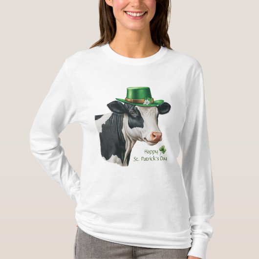 T-shirt Personnalisable Happy St. Patrick's Day Shamrock C (Devant)