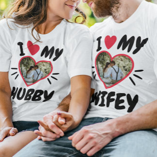 T-shirt personnalisable [I Love My WIFEY/HUBBY]