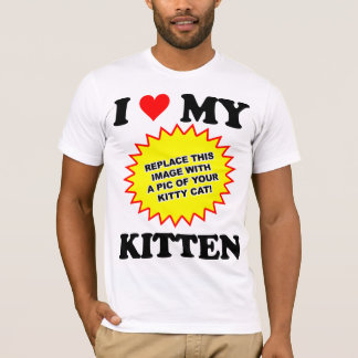 T-shirt PERSONNALISABLE J'aime mon chaton
