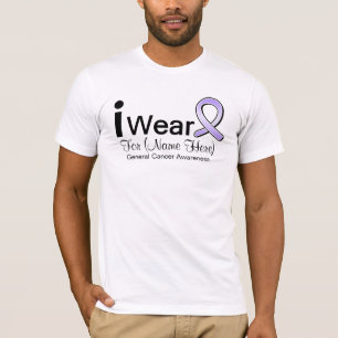 T-shirt Personnalisable je porte le Général Cancer Ribbon