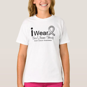 T-shirt Personnalisable Je Porte Le Ruban Cancer Du Cervea