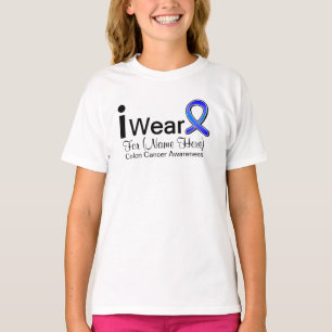 T-shirt Personnalisable Je Porte Le Ruban Cancer Du Colon