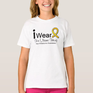T-shirt Personnalisable Je Porte Le Ruban Neuroblastoma