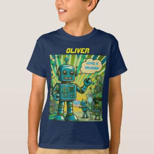 T-shirt Personnalisable Je suis le robot garçon d'annivers
